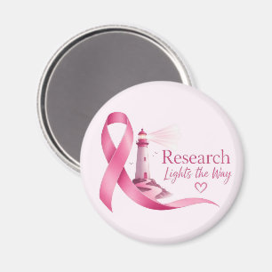 Brustkrebs-Bewusstsein Rosa Band Forschung Magnet