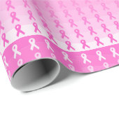 Brustkrebs-Bewusstsein Rosa Band Geschenkpapier (Rolleneckpunkt)