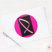 Brustkrebs-Bewusstsein Rosa Band I Runder Aufkleber (Umschlag)