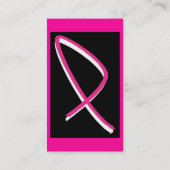 Brustkrebs-Bewusstsein Rosa Band I Visitenkarte (Rückseite)