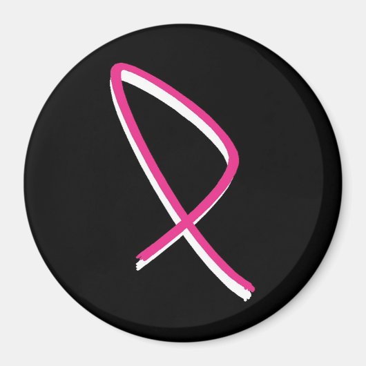 Brustkrebs-Bewusstsein Rosa Band II Magnet (Vorne)