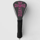 Brustkrebs-Bewusstsein rosa Band-Kreuz Golf Headcover (Vorderseite)