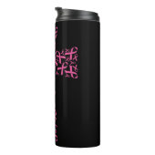 Brustkrebs-Bewusstsein rosa Band-Kreuz Thermosbecher (Nach rechts gedreht)