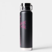 Brustkrebs-Bewusstsein rosa Band-Kreuz Trinkflasche (Rückseite)