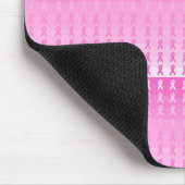 Brustkrebs-Bewusstsein Rosa Band Mousepad (Ecke)
