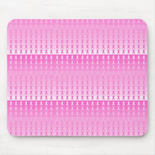 Brustkrebs-Bewusstsein Rosa Band Mousepad (Vorne)