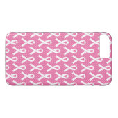 BRUSTKREBS-BEWUSSTSEIN Rosa-Band-Muster Case-Mate iPhone Hülle (Rückseite (Horizontal))