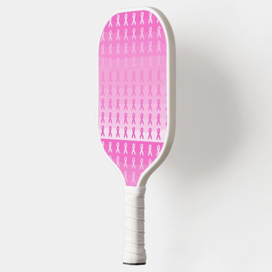 Brustkrebs-Bewusstsein Rosa Band Pickleball Schläger (Links)