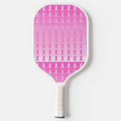 Brustkrebs-Bewusstsein Rosa Band Pickleball Schläger (Rückseite)