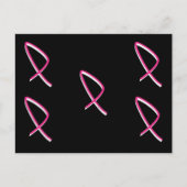 Brustkrebs-Bewusstsein Rosa Band Postkarte (Vorderseite)