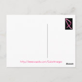 Brustkrebs-Bewusstsein Rosa Band Postkarte (Rückseite)