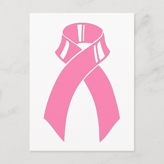Brustkrebs-Bewusstsein rosa Band Postkarte (Vorderseite)