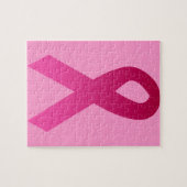 Brustkrebs-Bewusstsein rosa Band Puzzle (Horizontal)