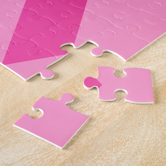 Brustkrebs-Bewusstsein rosa Band Puzzle (Seite)