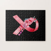 Brustkrebs-Bewusstsein Rosa Band Puzzle (Horizontal)