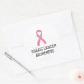 Brustkrebs-Bewusstsein Rosa Band Runder Aufkleber (Umschlag)