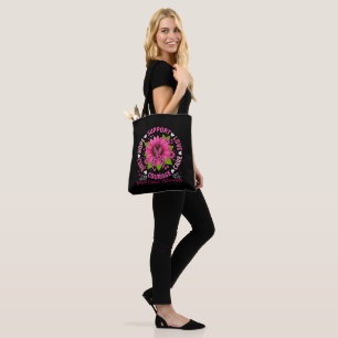 Brustkrebs-Bewusstsein Rosa Band Sonnenblume Hoffn Tasche