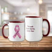 Brustkrebs-Bewusstsein Rosa Band Tasse