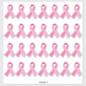 Brustkrebs-Bewusstsein Rosa Band X 28 Aufkleber (Blatt)