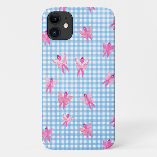 Brustkrebs-Bewusstsein rosa Bandschmetterling Case-Mate iPhone Hülle (Rückseite)