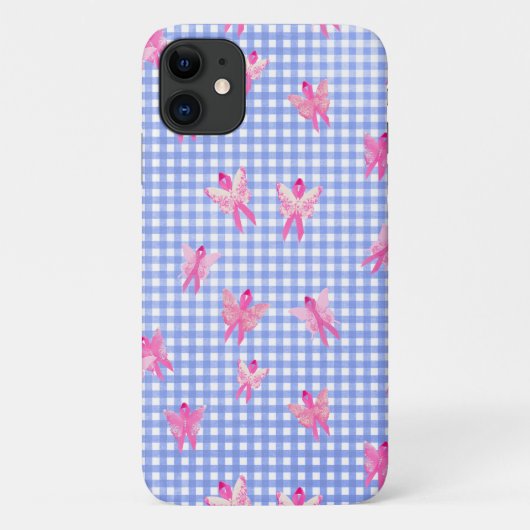 Brustkrebs-Bewusstsein rosa Bandschmetterling Case-Mate iPhone Hülle (Rückseite)