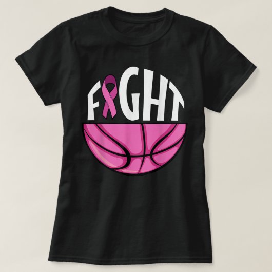 Brustkrebs-Bewusstsein Rosa Basketball Tee (Design vorne)