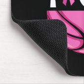 Brustkrebs-Bewusstsein Rosa Basketball Tee Mousepad (Ecke)