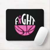 Brustkrebs-Bewusstsein Rosa Basketball Tee Mousepad (Mit Mouse)