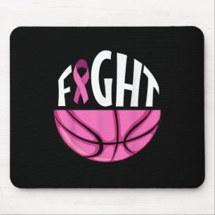 Brustkrebs-Bewusstsein Rosa Basketball Tee Mousepad