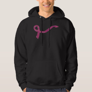 Brustkrebs-Bewusstsein rosa Bling-Glitzer Hoodie