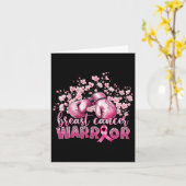 Brustkrebs Bewusstsein rosa Boxhandschuhe Krieger Karte (Gelbe Blume)