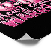Brustkrebs Bewusstsein rosa Boxhandschuhe Krieger Poster (Ecke)