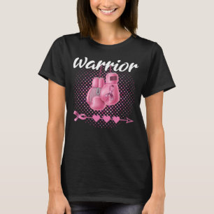 Brustkrebs Bewusstsein rosa Boxhandschuhe Krieger T-Shirt