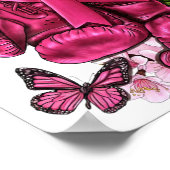Brustkrebs Bewusstsein rosa Boxhandschuhe Rosa Ri Poster (Ecke)