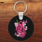 Brustkrebs Bewusstsein rosa Boxhandschuhe Rosa Ri Schlüsselanhänger (Vorderseite)