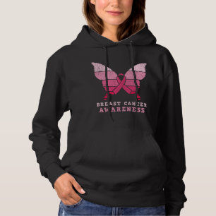 Brustkrebs-Bewusstsein rosa Butterfly-Geschenk Hoodie