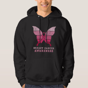 Brustkrebs-Bewusstsein rosa Butterfly-Geschenk Hoodie