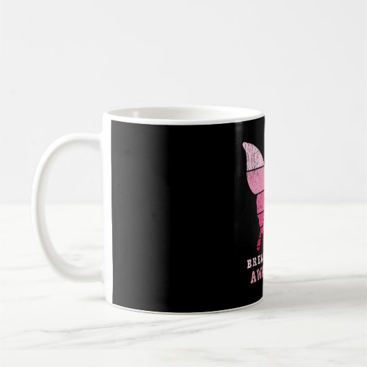 Brustkrebs-Bewusstsein rosa Butterfly-Geschenk Kaffeetasse (Links)