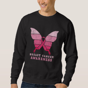 Brustkrebs-Bewusstsein rosa Butterfly-Geschenk Sweatshirt