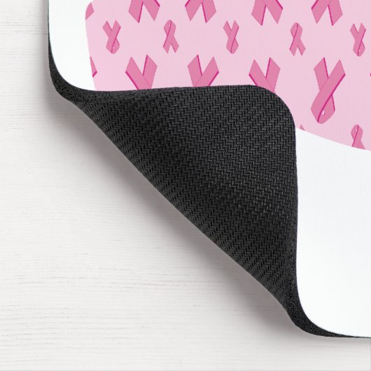 Brustkrebs Bewusstsein rosa Dackel Mousepad (Ecke)