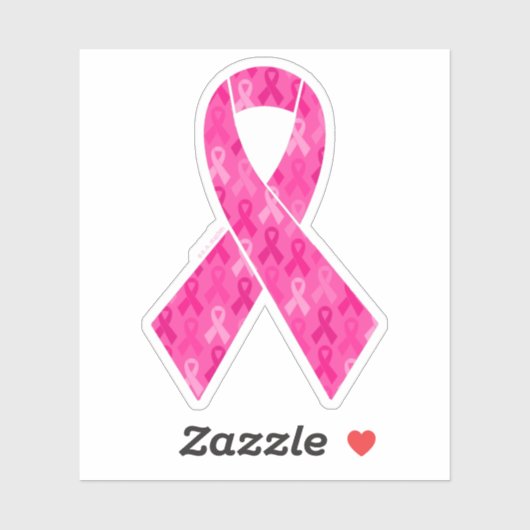 Brustkrebs-Bewusstsein rosa Flachbandmuster Aufkleber (Blatt)