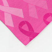 Brustkrebs-Bewusstsein rosa Flachbandmuster Fleecedecke (Ecke)