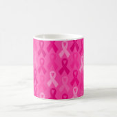 Brustkrebs-Bewusstsein rosa Flachbandmuster Kaffeetasse (Mittel)