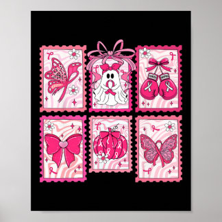 Brustkrebs Bewusstsein rosa Geist Bow Coquette Wo Poster