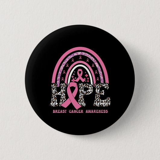 Brustkrebs-Bewusstsein rosa Halbmonatsunterstützun Button (Vorderseite)