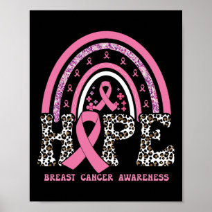 Brustkrebs-Bewusstsein rosa Halbmonatsunterstützun Poster