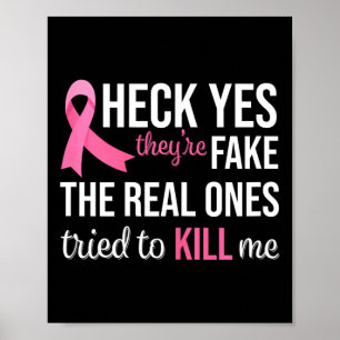 Brustkrebs Bewusstsein rosa Mama Ribbon Frauen Sur Poster