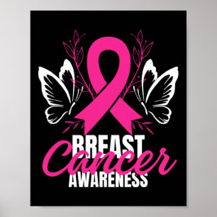 Brustkrebs-Bewusstsein rosa Multifunktionsleisten Poster