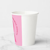 Brustkrebs-Bewusstsein rosa Pappbecher (Links)