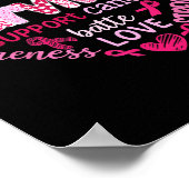 Brustkrebs-Bewusstsein rosa Ribbon Herz Überleben Poster (Ecke)